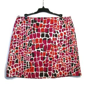 W by Worth Animal Print Mini Skirt Size 12